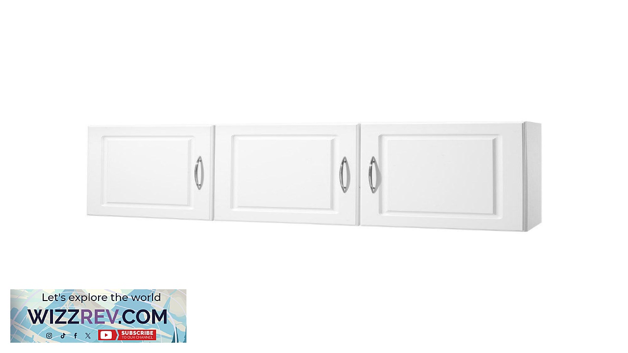 Thumbnail for VEVOR Laundry Room Wall Cabinet 2 Tier Wall Mounted Hanging Cabinet with 3