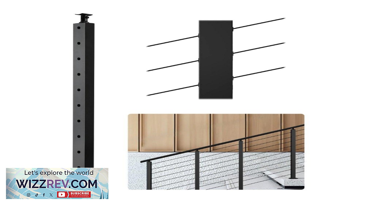 Thumbnail for VEVOR Stair Handrail Durable 36" Stainless Steel Cable Post