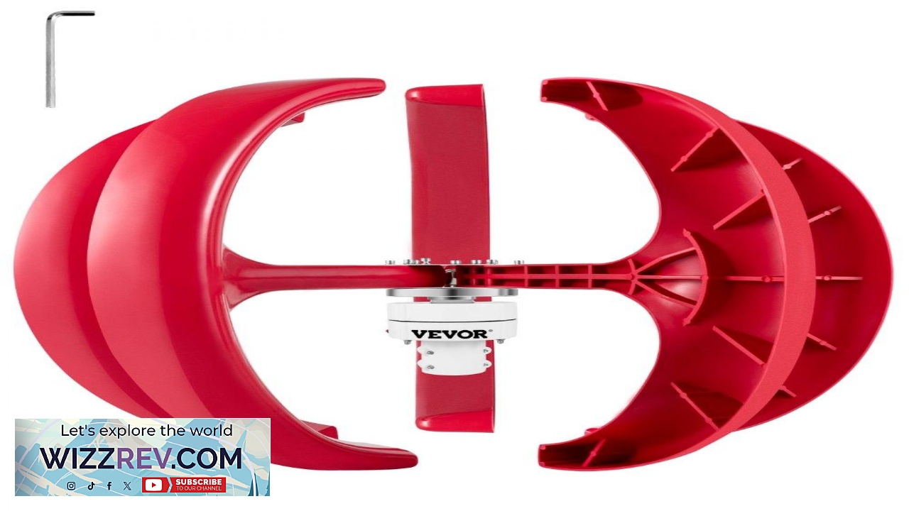 Thumbnail for VEVOR Lantern Wind Turbine 12V 100W Vertical Turbine Generator 35" Wind Wheel Diameter
