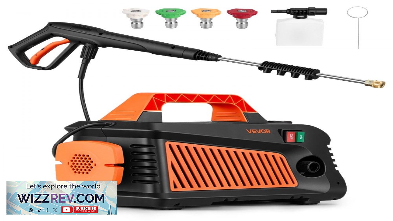 Thumbnail for VEVOR 2000 PSI Electric Pressure Washer 1.59 GPM 4 Tips