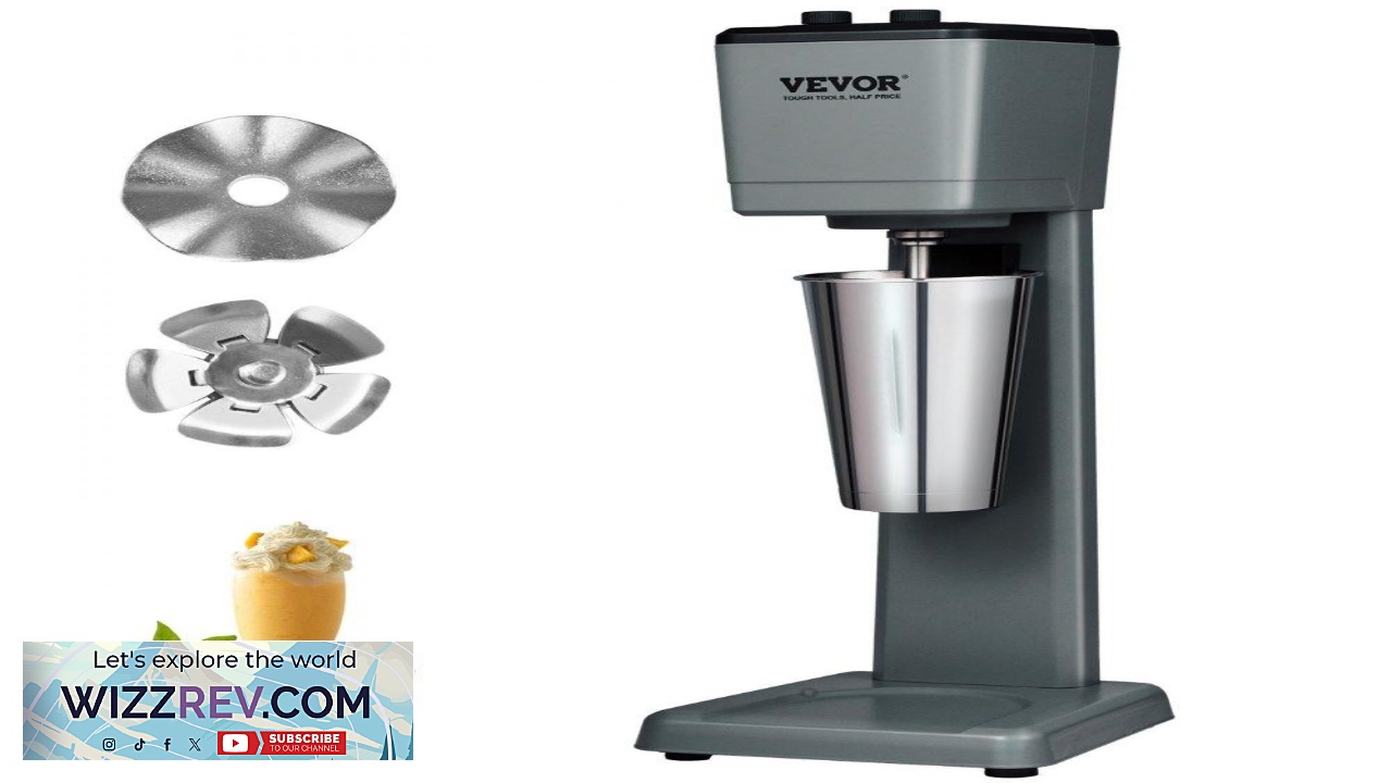 Thumbnail for VEVOR Milkshake Machine 375W Milkshake Maker Mixer Single Head Drink Mixer Blender