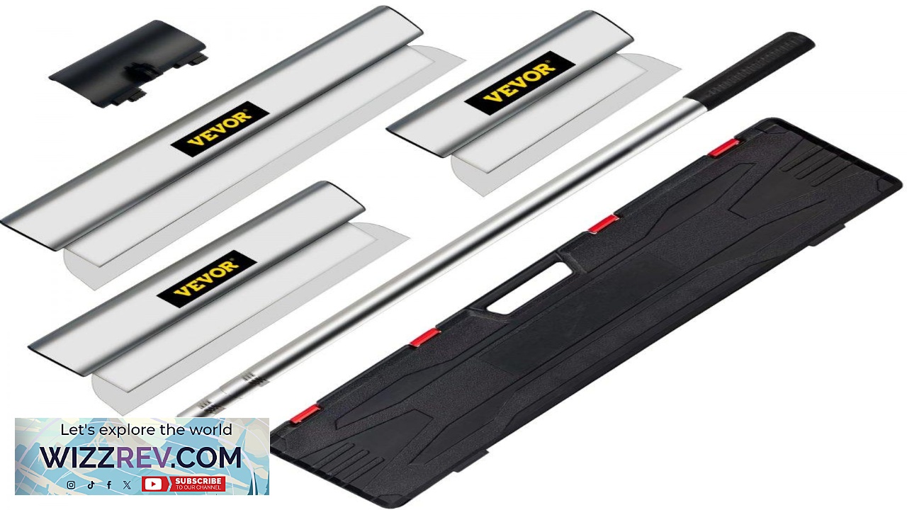 Thumbnail for VEVOR Skimming Blade Set 25+40+60 cm Blades + 35" 78" Extension HandleEuropean Stainless